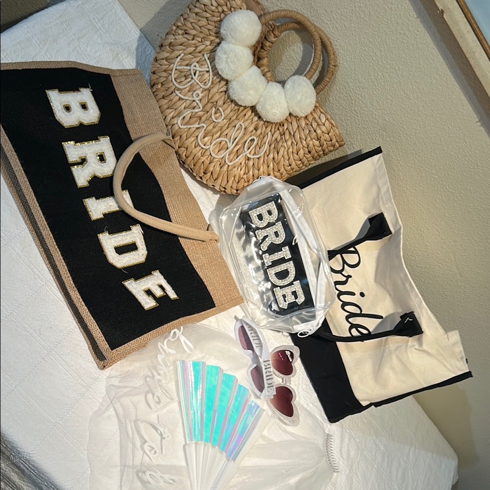 Bride Tote Bag Collection with Accessories